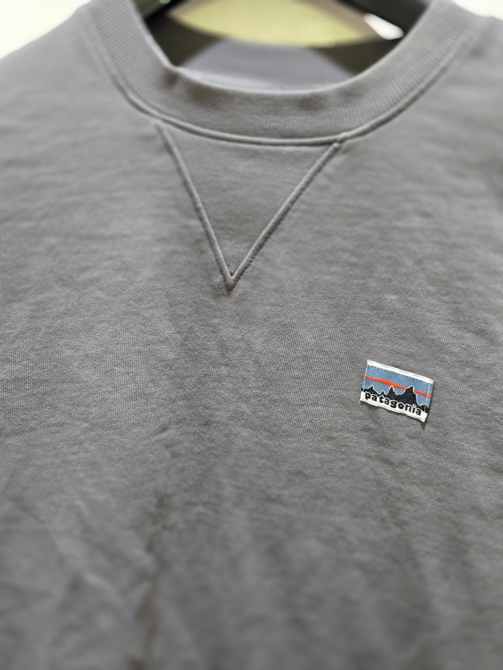 Patagonia Crewneck Sweatshirt with Mountain Logo - Slate Gray